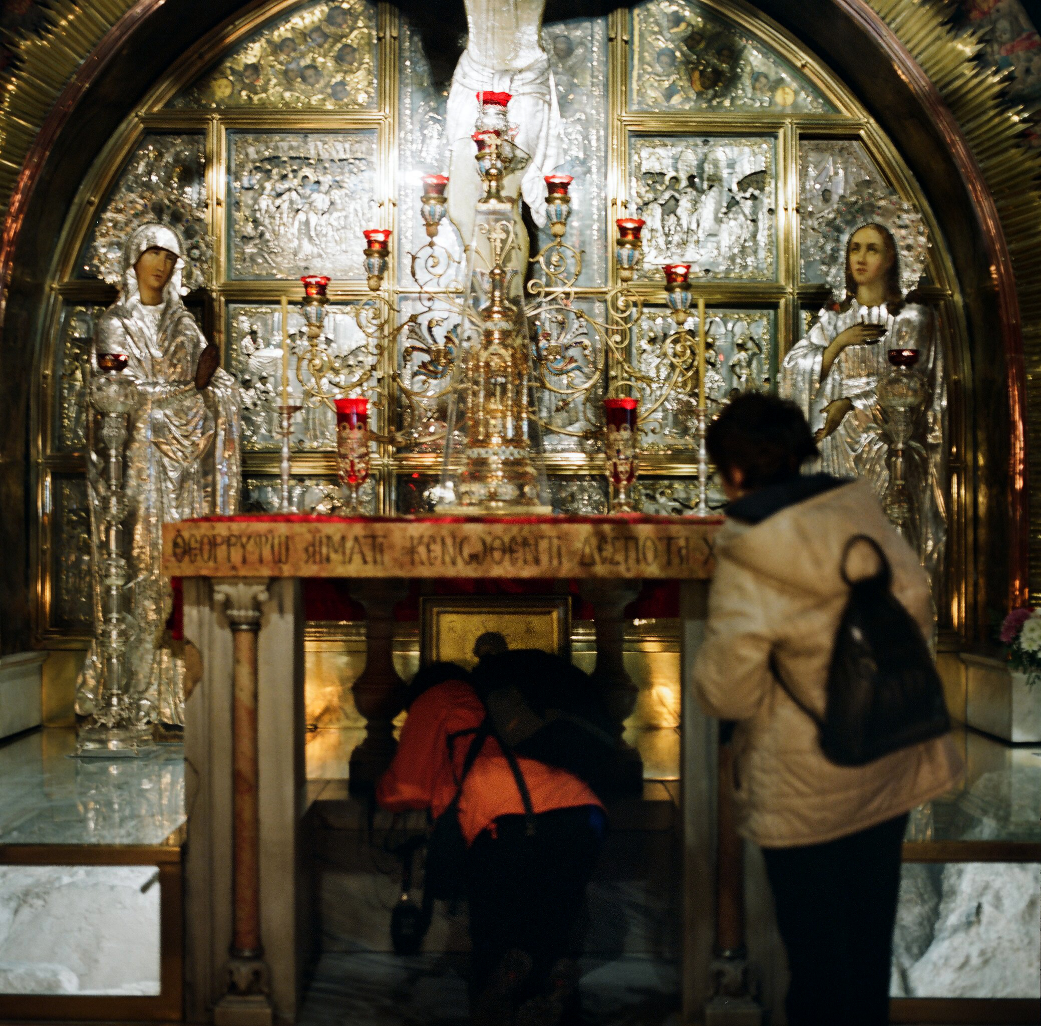 Golgota altar in the Church of the Holy Sepulchre, Jerusalem, Israel.